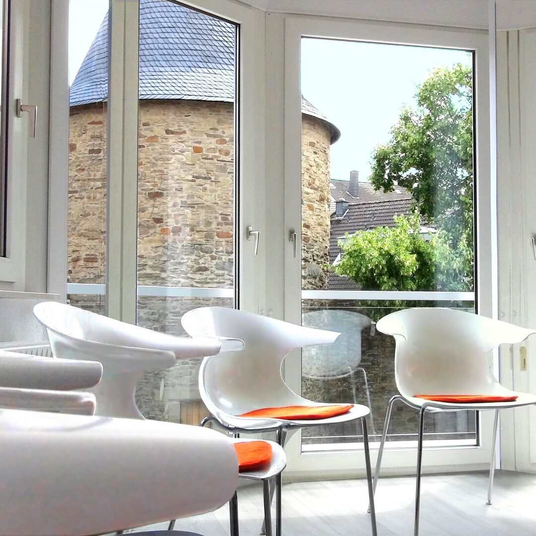 Blick nach draußen vom Konferenzraum